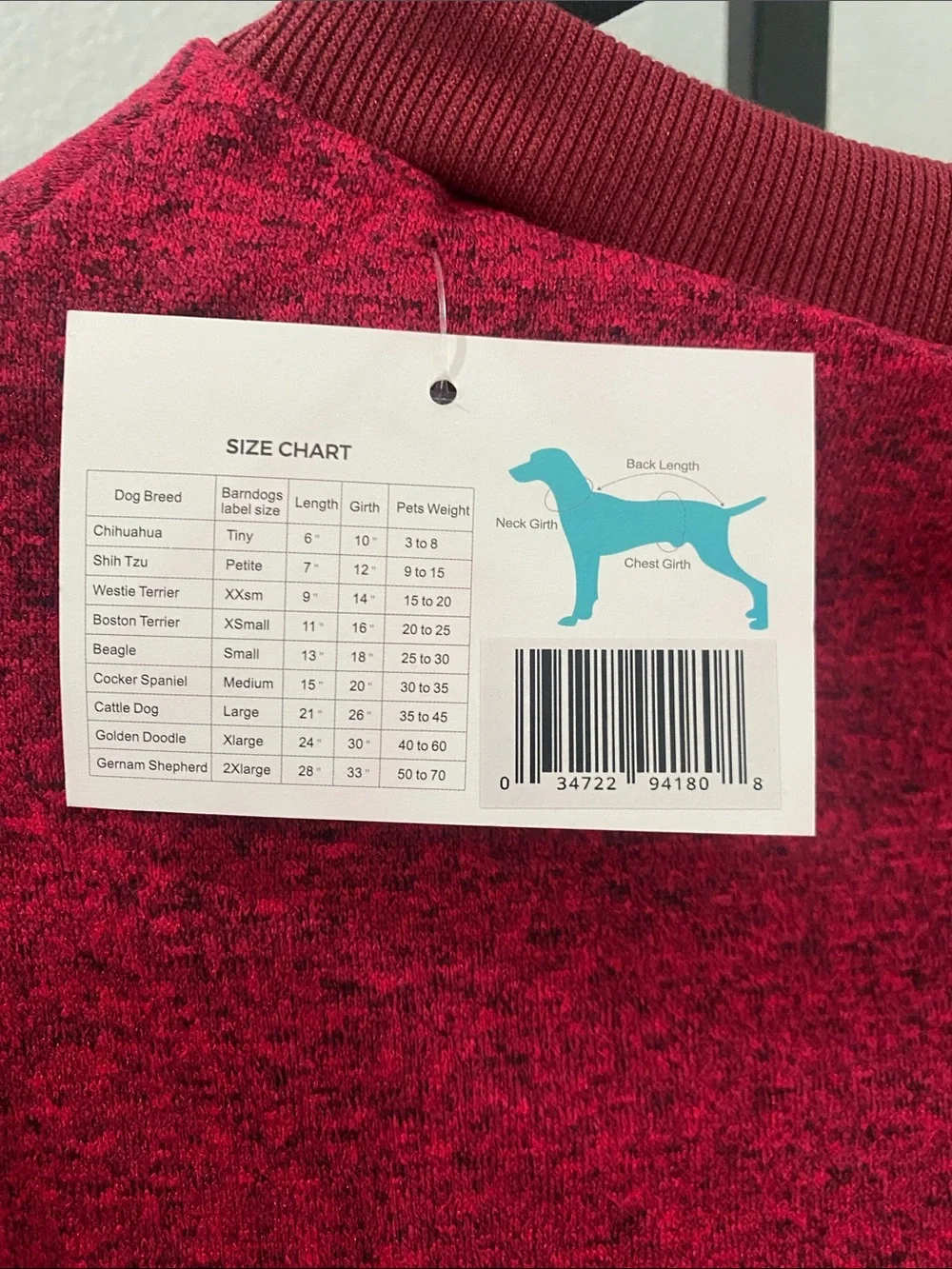 Barndog Marled Red Dog Sweater